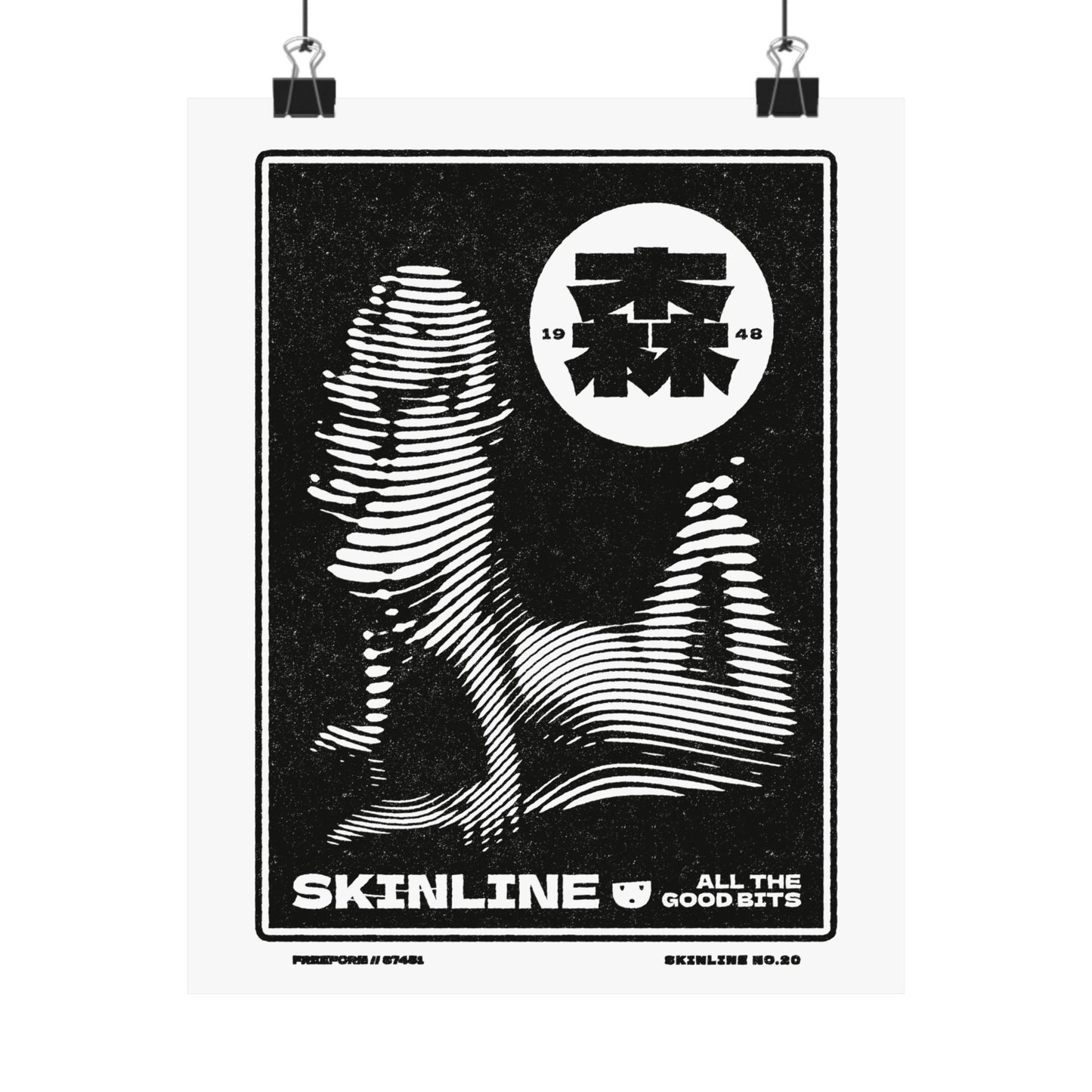 SKINLINE No.20 – Retro Nude Art Print