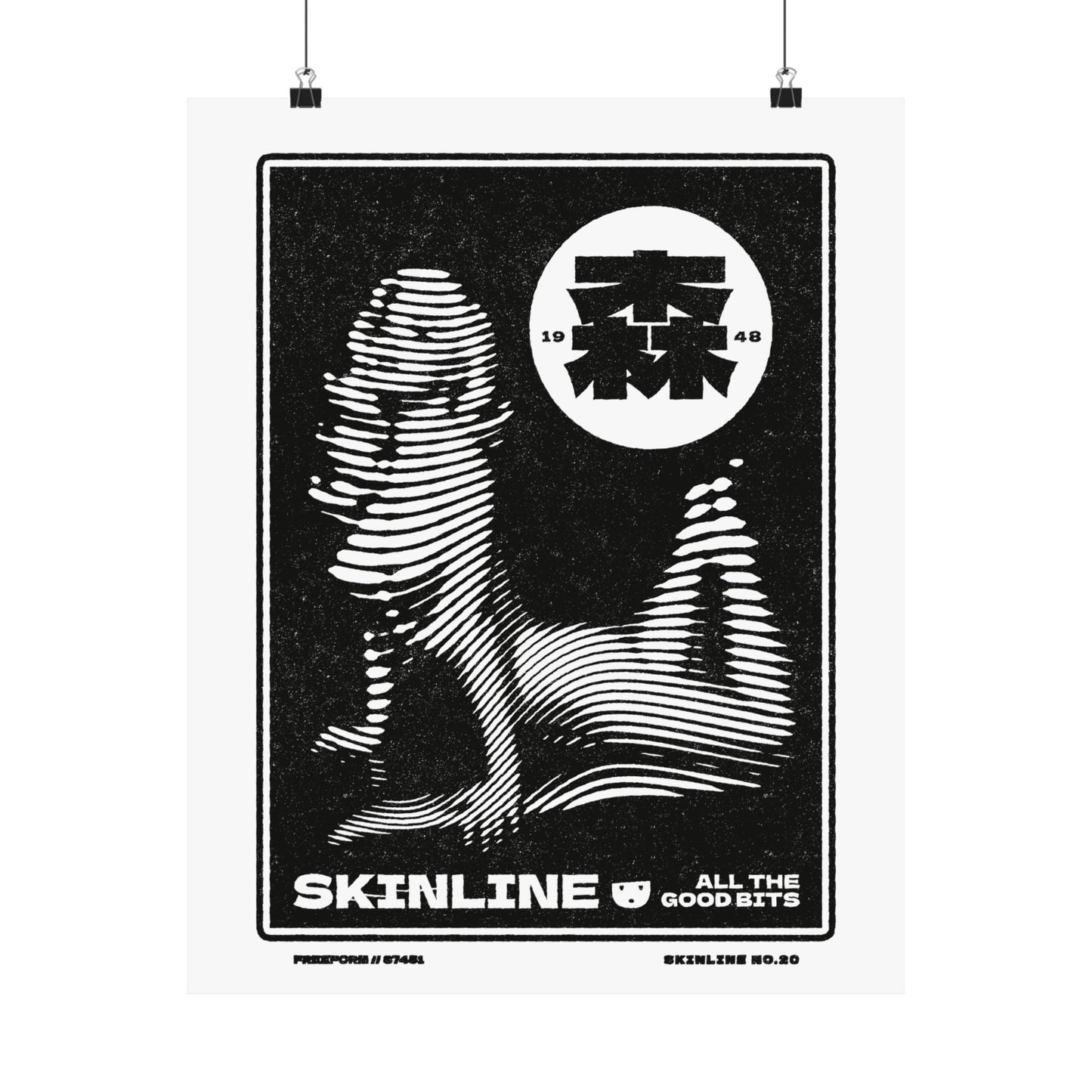 SKINLINE No.20 – Retro Nude Art Print